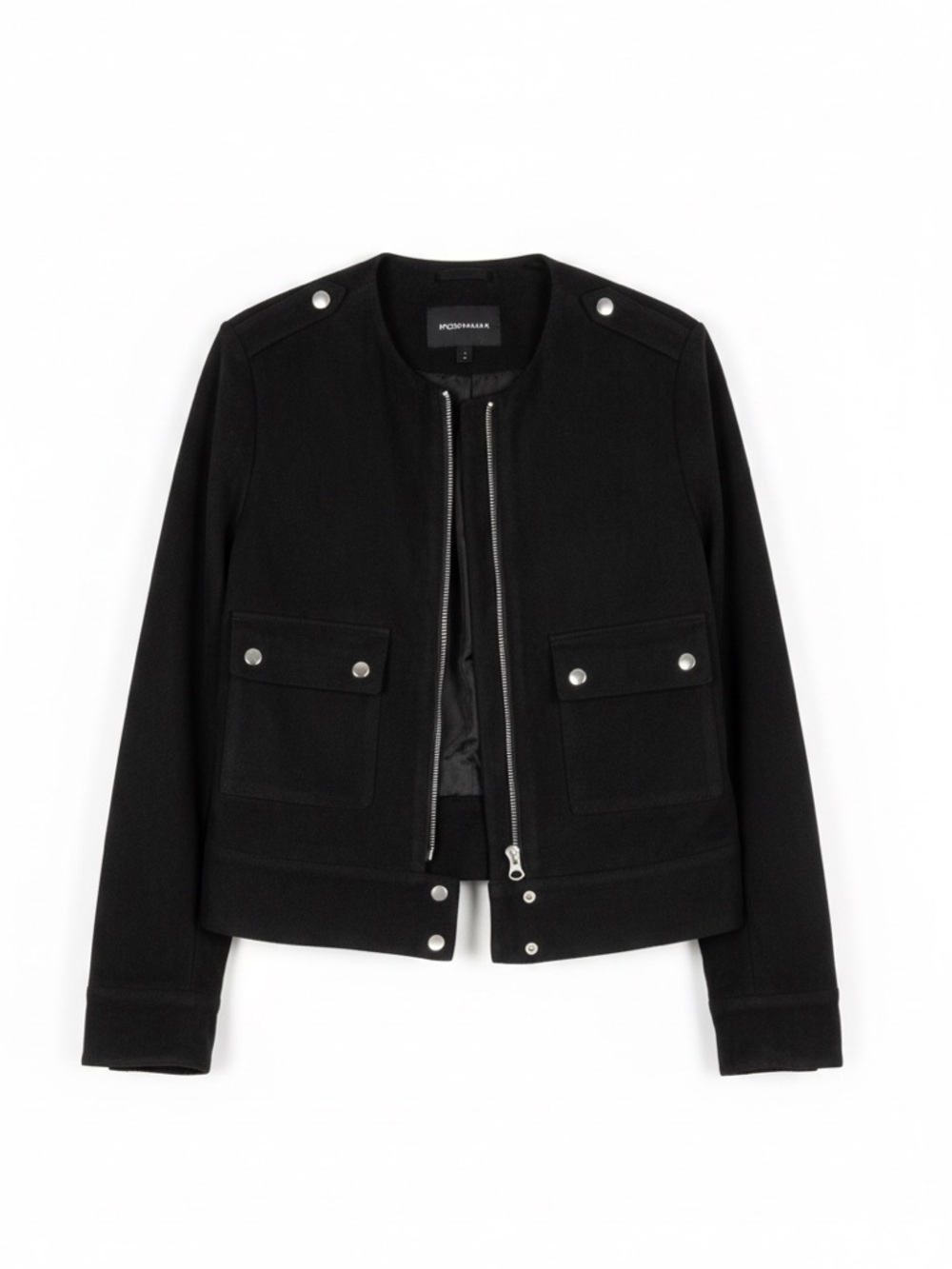 H&M NYC Black Zip-Front Jacket